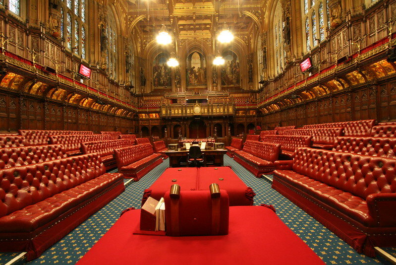 The House of Lords. image via Houses of Parliament on Flickr. http://www.parliament.uk/