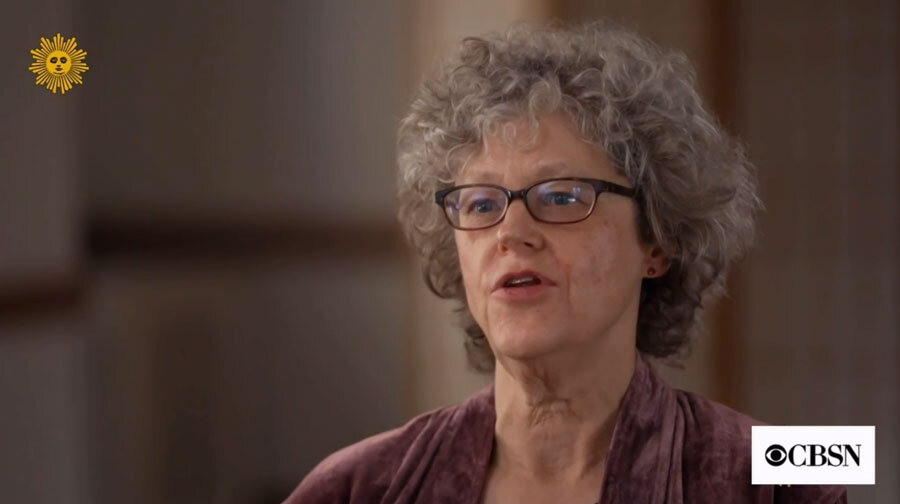 “Let’s say five to ten per cent are the cases that any conventional explanation can be ruled out. Those are the cases that are of interest.”   Screen grab of Leslie Kean, speaking with David Pogue on CBS Sunday Morning show.